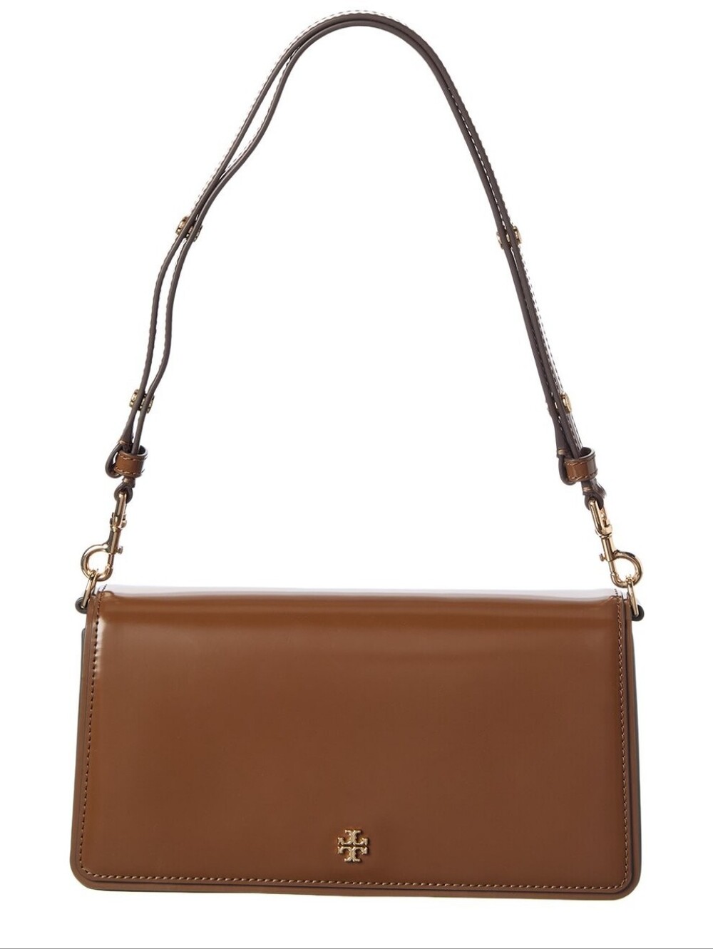 Tory Burch Emerson Smooth Leather Convertible Crossbody Bag Brown NWT